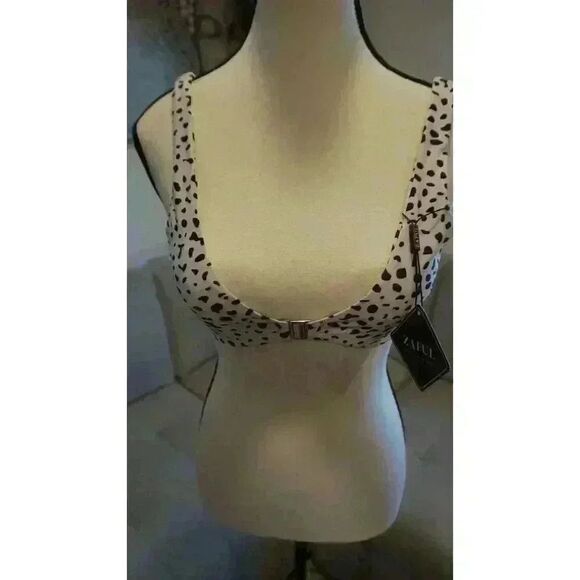 NWT ZAFUL Women's Front Clip Bikini Tops Crop Padded Bathing Suit Tops, Size 4 - Picture 1 of 8